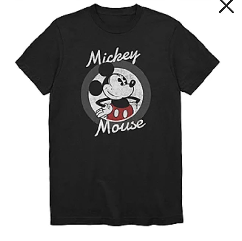 NWOT Big & Tall Mens Crew Neck Short Sleeve Vintage Mickey Mouse Graphic T-Shirt
